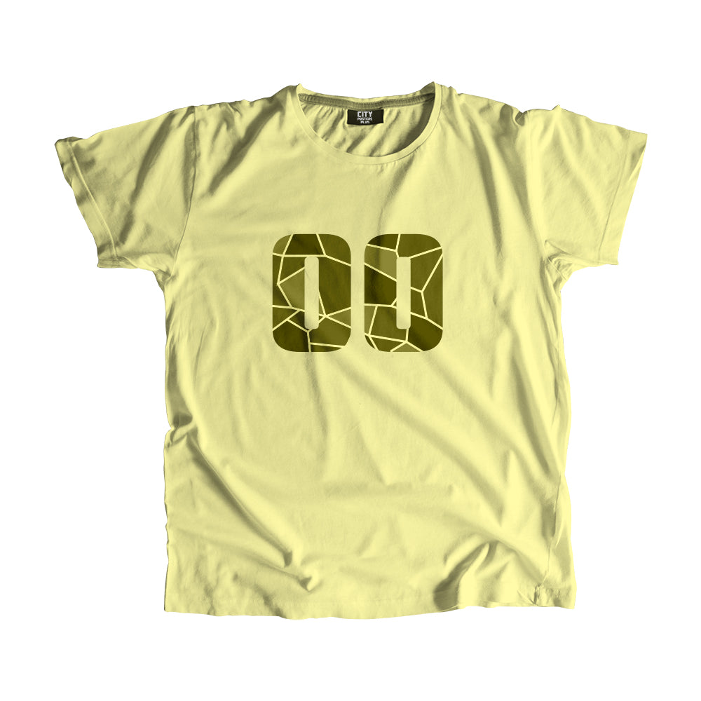 00 Number Men Unisex T-Shirt (Butter Yellow)